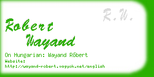 robert wayand business card