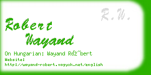 robert wayand business card